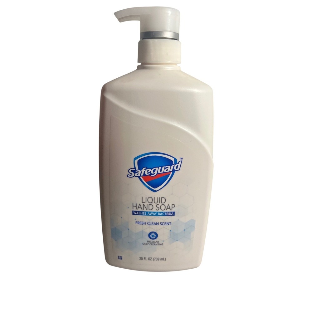 Safeguard Liquid Hand Soap Fresh Clean Scent Micellar Deep Cleansing 25 OZ Pump
